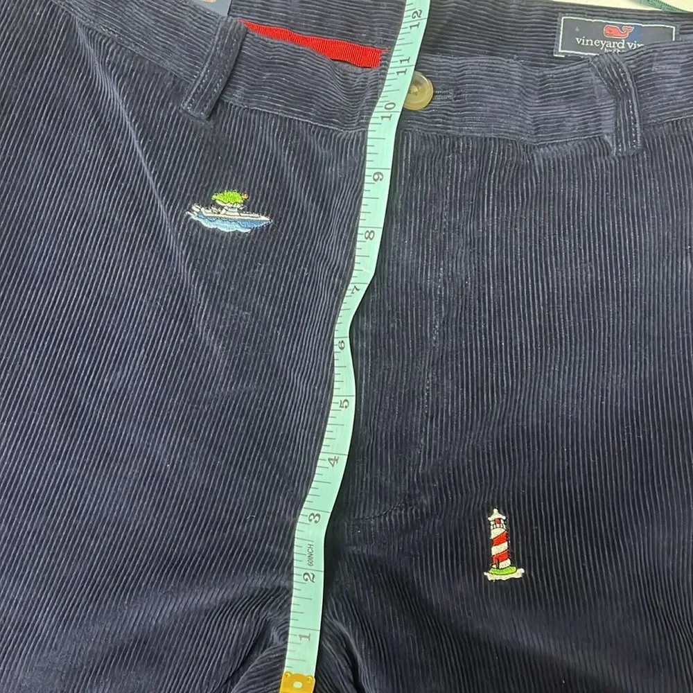 Vineyard Vines Mens Classic Fit Club Pant 35x30 Corduroy Lighthouse Boat Golf